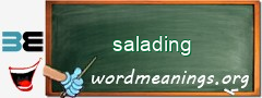 WordMeaning blackboard for salading